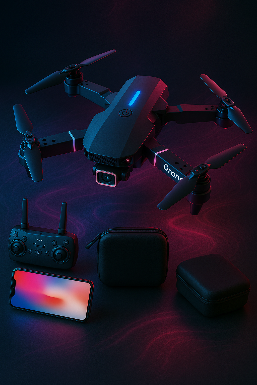Dron Profesional E88 Pro RC 4K con Cámara Dual y Rotación | Negro